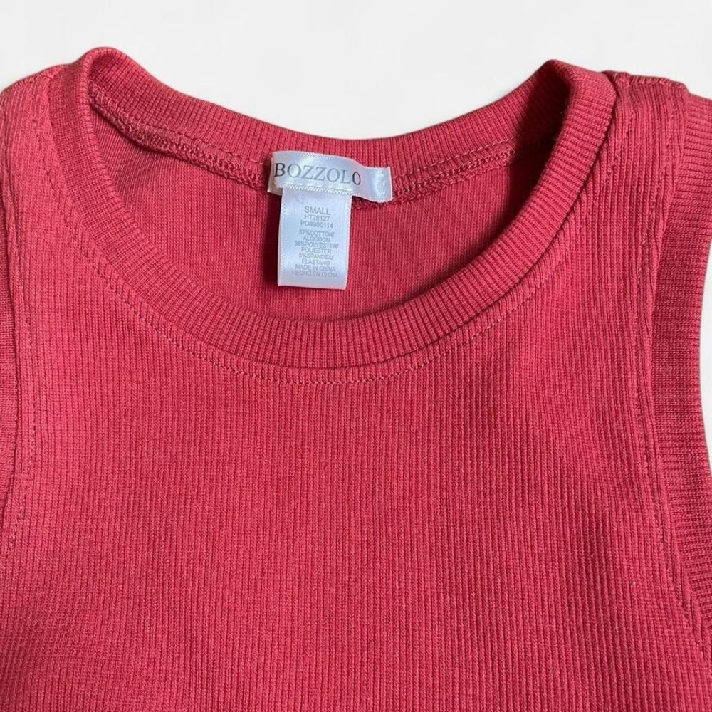 Bozzolo Ribbed Crop Top Tank Top, NWOT Size S